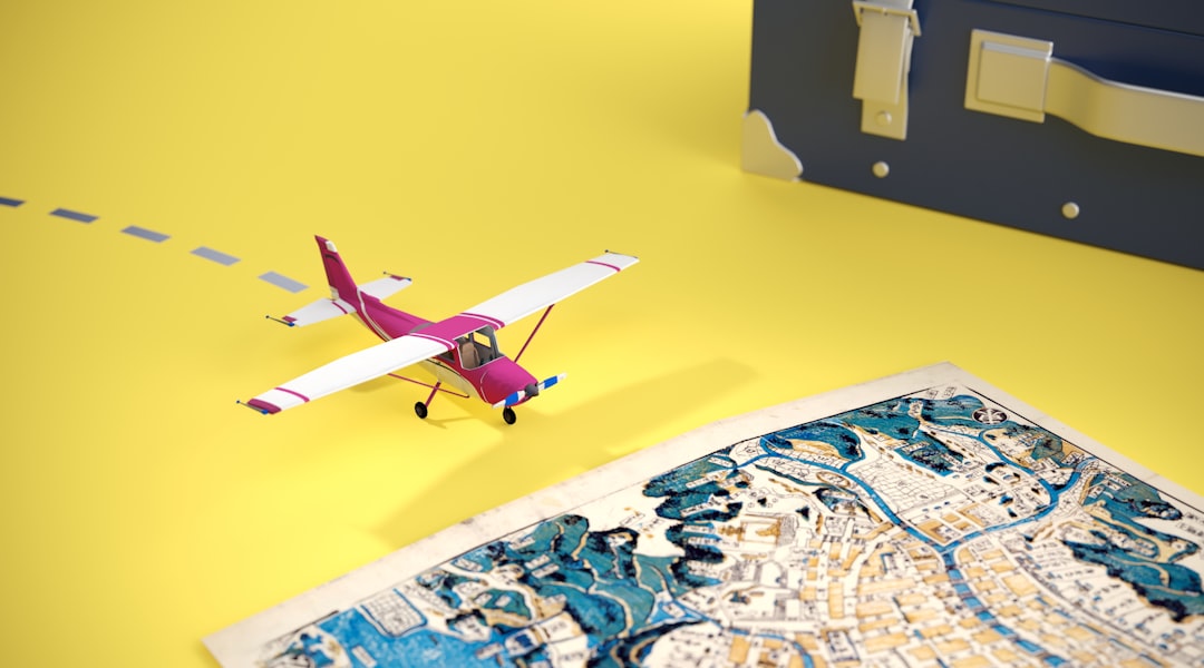 Photo Map and airplane